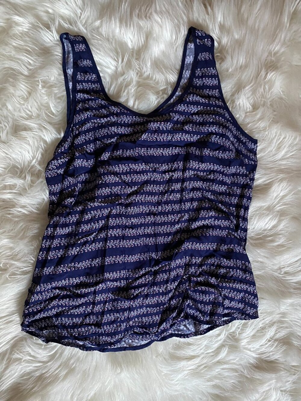 Navy blue sleeveless tank top
